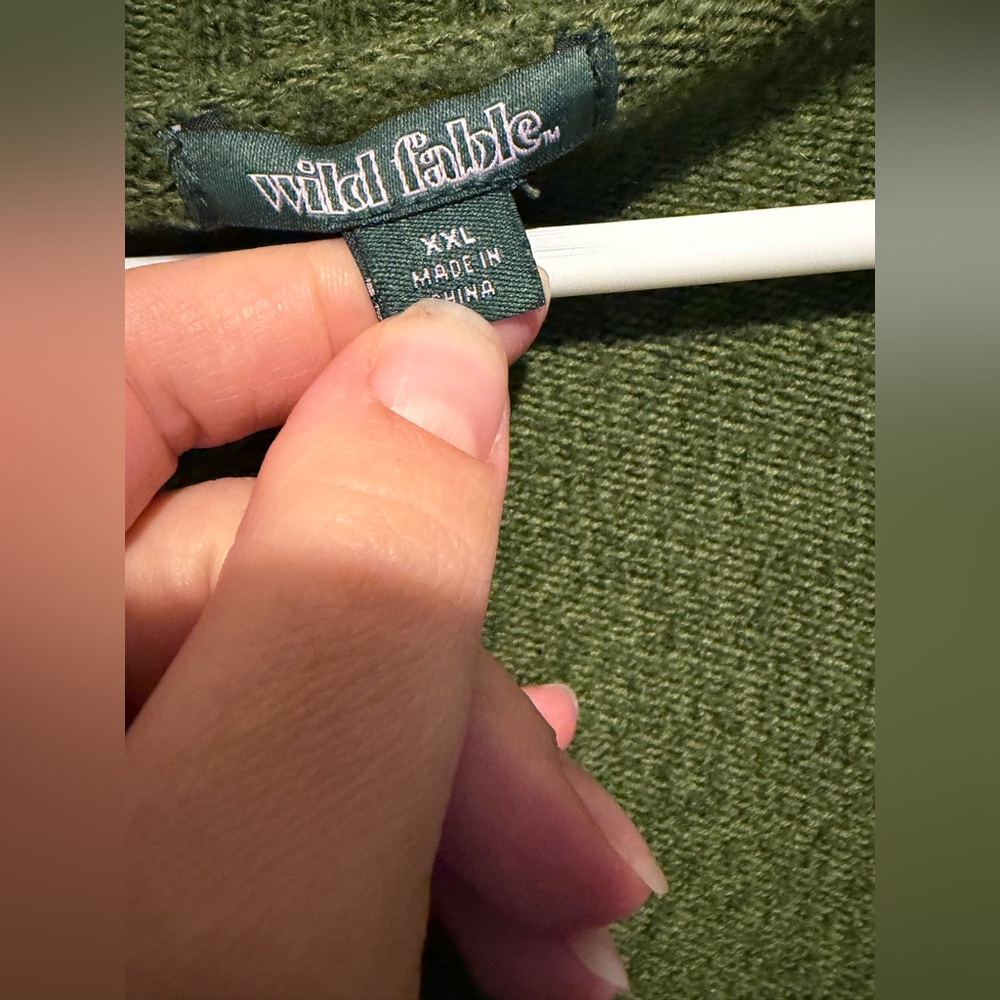4/$25 bundle deal-Wild Fable Olive Cardigan Sweater - Picture 2 of 3